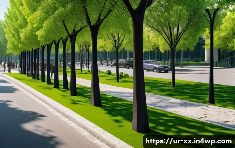 생태적 도시재생을 위한 디지털 플랫폼 활용 - A vibrant urban scene in a modern Pakistani city showcasing smart green space management: drones fly...