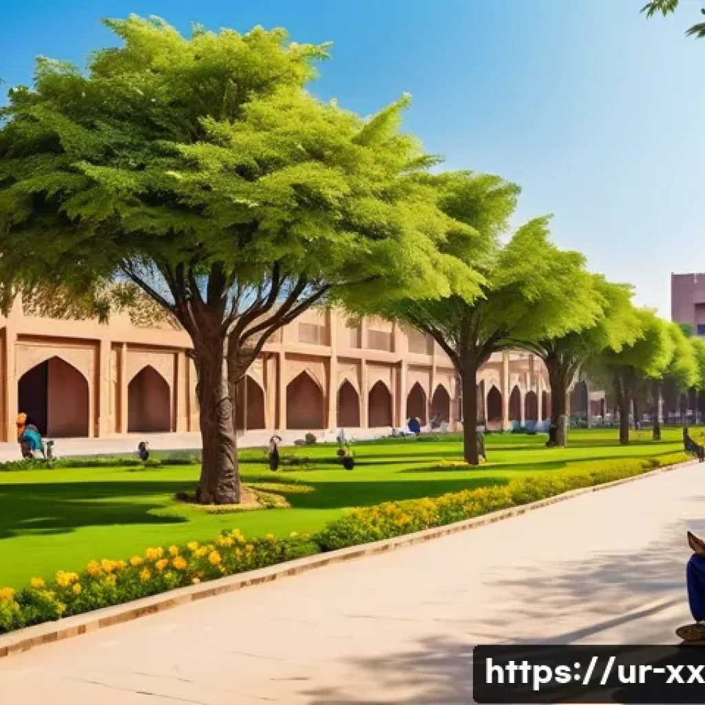 도시재생에 필요한 생태적 설계 도구 - A vibrant urban park scene in a Pakistani city featuring diverse groups of people of all ages enjoyi...